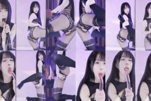 【CC 深田老师】土豪大尺定制福利！情趣连体黑丝 透视乳贴 拉丝口技 (1V/705M/2分27)