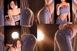 【CC小燃燃】付费群定制骚舞骚诱 紧身牛仔裤 双视角 （1V/10分03）