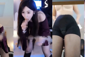 【虎牙丨圣语baby】 付费群定制骚诱 换衣漏点模拟口J（1V/ 6分33）