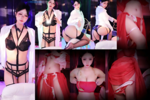 会员免费福利【网易CC雅恩北北】高级群大尺内衣定制热舞 情趣吊带丁字套装 黑丝翘臀巨乳抖波！(2V/5分42)