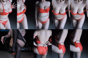 会员免费福利【斗鱼 黎一】大尺内衣定制热舞 解罩露背半球 白皙柔软巨乳 (2V/3分30)