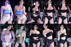 会员免费福利【虎牙 小酒窝翁馨】清凉抹胸 巨乳超弹抖胸骚舞！(5V/8分26)