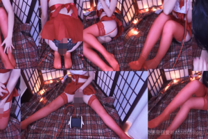 【斗鱼一酱33】ASMR特辑《拐杖糖》低语挑逗大长腿刮擦红色丝袜情趣诱惑勾引（1V）